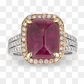 Burma Cabochon Ruby Ring, - Gemstone, HD Png Download - red jewel png