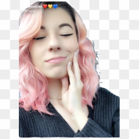 Peebles Markiplier Teamiplier Amynelson Makeup Freckles - Amy Markiplier Pink Hair, HD Png Download - amy png
