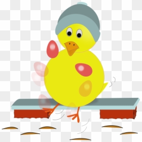 Easter Chick Kicking Eggs Png Images - Påskekylling Png, Transparent Png - easter .png