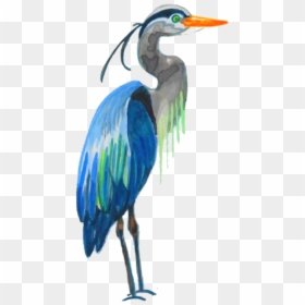 Watercolor Great Blue Heron Clipart , Png Download - Ibis, Transparent Png - heron png