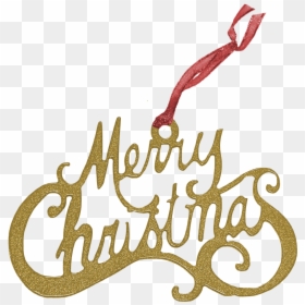Gold Merry Christmas Ornament, HD Png Download - gold christmas png