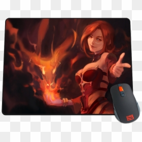Redhead Warrior Girl , Png Download - Dota 2 Lina Fanart, Transparent Png - redhead png