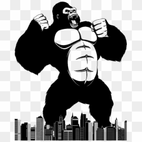 Collection Of Free Gorilla Vector King Kong - King Kong Silhouette Png, Transparent Png - king kong logo png