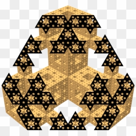 Menger Sponge Diagonal Section 29 - Triangle, HD Png Download - diagonal png