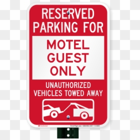 Reserved Parking For Tenants Only, HD Png Download - motel sign png