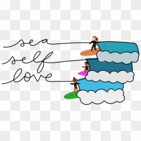 Seaselflove Surfers Outlined - Cartoon, HD Png Download - selo png