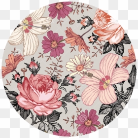 #fondo #tumblr #circulo #flores #rosa #gris - Fondos Tumblr De Flores, HD Png Download - circulo rosa png