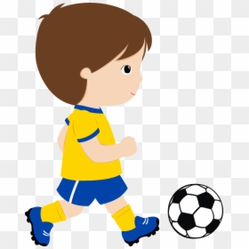 Transparent Kids Playing Soccer Clipart - Menino Jogando Futebol Desenho, HD Png Download - bola de futebol png