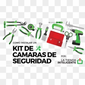 Kit Para Instalar Camara De Seguridad, HD Png Download - camaras de seguridad png