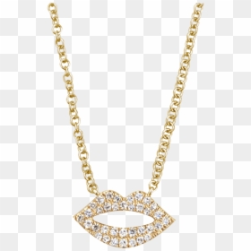 Lip Yellow Gold And Diamond Necklace - Texture Storm Black Paparazzi, HD Png Download - corrente png