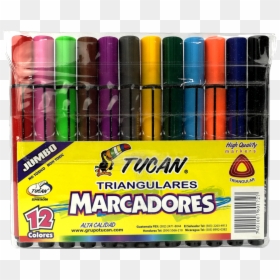 Marcador Jumbo Triangular 12 Colores"  Title="marcador - Crayones Tucan, HD Png Download - marcador png