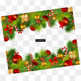 Christmas Double Frame - Transparent Background Christmas Frame, HD Png Download - double photo frame png