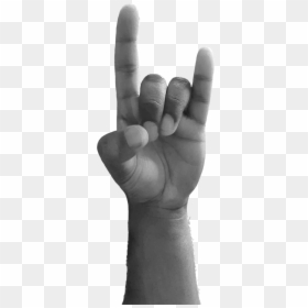 Hand Gesture - Monochrome, HD Png Download - hand grab png