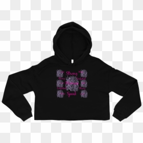 Strong Woman Cropped Hoodie , Png Download - Hoodie, Transparent Png - strong woman png