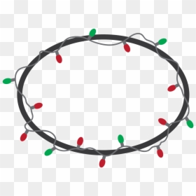 Christmas Oval Frame Clipart, HD Png Download - christmas light png