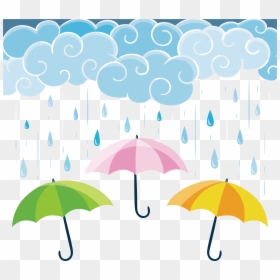 Umbrella With Rain Png, Transparent Png - raindrops png