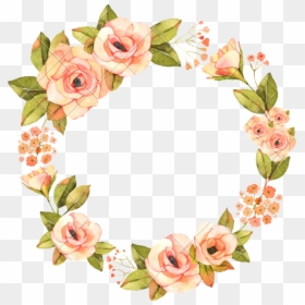 Watercolour Floral Wreath Free, HD Png Download - flower wreath png