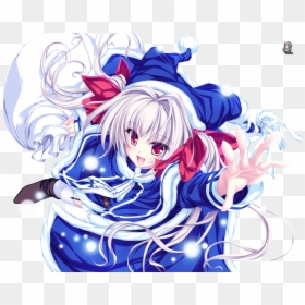 Anime White Hair Girl Red Eyes, HD Png Download - anime hair png