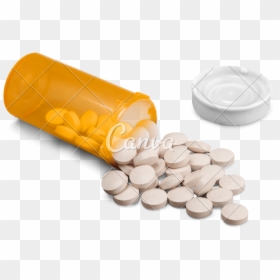 Spilled Pill Bottle Png, Transparent Png - pill bottle png