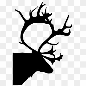 Christmas Silhouette White And Black, HD Png Download - deer head silhouette png