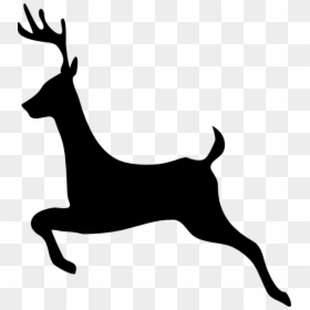 Reindeer Clipart Silhouette, HD Png Download - deer head silhouette png