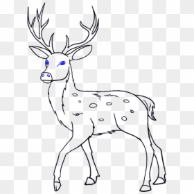 Drawing, HD Png Download - deer head silhouette png