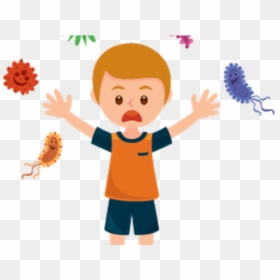 Bacteria Hand Washing Cartoon, HD Png Download - bacteria png