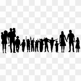 Black Family Silhouette Png, Transparent Png - family silhouette png