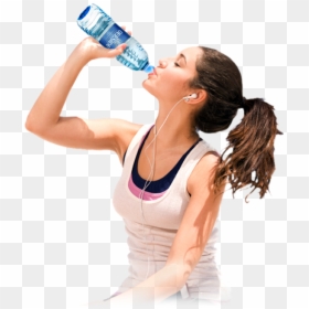 Person Drinking Water Transparent, HD Png Download - mineral water can png