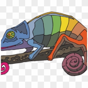 Rainbow Chameleon, HD Png Download - mayilpeeli png
