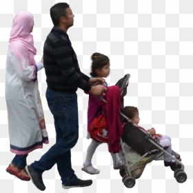 Indian People Walking Png, Transparent Png - family silhouette png