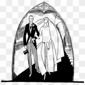 Drawing Png Wedding Couple, Transparent Png - wedding couple clipart png
