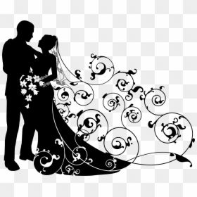 Bride And Groom Background, HD Png Download - wedding couple clipart png