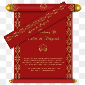 Invitation Card Design Png, Transparent Png - indian wedding png images