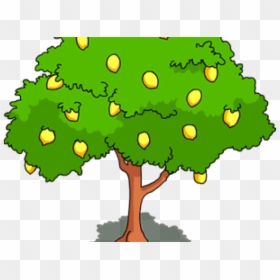 Mangoes Tree Clipart Black And White, HD Png Download - green mango png