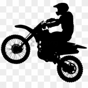 Dirt Bike Silhouette, HD Png Download - hero bike png