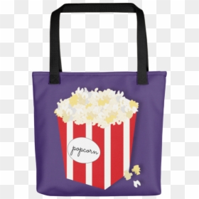 Tote Bag Purple, HD Png Download - popcorn bag png