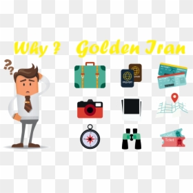 Golden Iran Agency Why - Confused Transparent Background, HD Png Download - us passport png