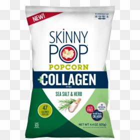 Skinnypop Popcorn Collagen Bag - Skinny Pop Collagen Popcorn, HD Png Download - popcorn bag png