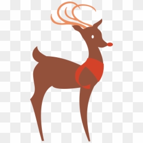 Rudolph Reindeer Christmas Clip Art - Christmas Silhouette Clip Art Free, HD Png Download - deer vector png