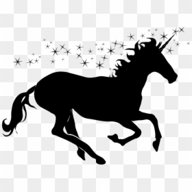 The Last Black Unicorn Fairy Tale Clip Art - Unicorn Silhouette No Background, HD Png Download - ojos animados png