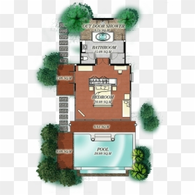 Deluxe Hillside Seaview Plan - Plan Pool Villa, HD Png Download - villa png