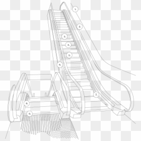 Drawing At Getdrawings Com - Escalera Electrica Medidas, HD Png Download - escalator png