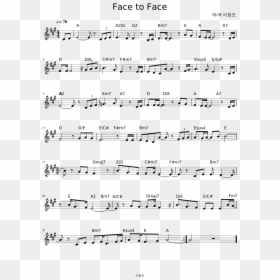 Star Spangled Banner Sheet Music In F, HD Png Download - face to face png