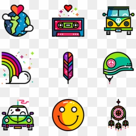 Hippie Icons Png, Transparent Png - flecha azul png