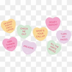 Free Library Posters For For Valentines Day - Library Candy Hearts, HD Png Download - conversation hearts png