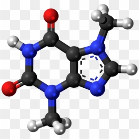 Theobromine 3d Ball - Caffeine Molecular Model Png, Transparent Png - 3d ball png