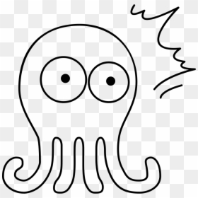 Message Octopus - Line Art, HD Png Download - octopus.png