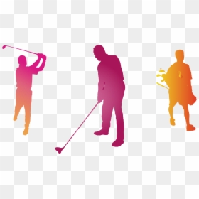 Vector Color Golfer Three Png Download - Golf, Transparent Png - fitness vector png