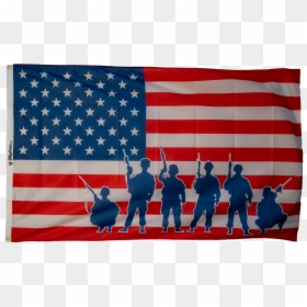 Troops American Flag, HD Png Download - usa flag pole png